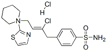 4-[(Z)-2-chloro-4-(1-piperidyl)but-2-enyl]-N-(1,3-thiazol-2-yl)benzene sulfonamide hydrochloride Struktur