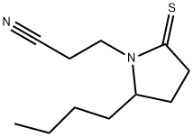 1-Pyrrolidinepropanenitrile,  2-butyl-5-thioxo- Struktur