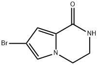 7-broMo-1H,2H,3H,4H-pyrrolo[1,2-a]pyrazin-1-one Struktur