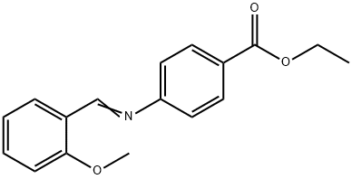 p-(o-Methoxybenzylidene)aminobenzoic acid ethyl ester Struktur