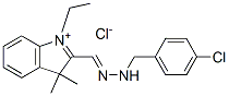 2-[[(4-chlorophenyl)methylhydrazono]methyl]-1-ethyl-3,3-dimethyl-3H-indolium chloride Struktur