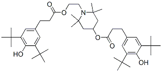 4-[3-(3,5-di-t-Butyl-4-hydroxyphenyl)propionyloxy]-1-[2-[3-(3,5-di-t-butyl-4-hydroxyphenyl)propionyloxy]ethyl-2,2,6,6-tetramethyl] piperidine Struktur