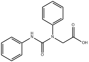 2-(1,3-Diphenylureido)acetic acid Struktur