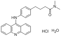 Butyramide, 4-(p-(9-acridinylamino)phenyl)-N,N-dimethyl-, hydrochlorid e, hydrate Struktur