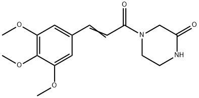 4-(3,4,5-Trimethoxycinnamoyl)-2-piperazinone Struktur