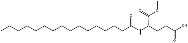 N-palmitoylglutamic acid alpha-methyl ester Struktur