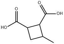 3-Methyl-1,2-cyclobutanedicarboxylic acid Struktur