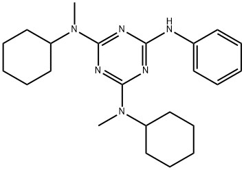 N,N'-(6-Anilino-s-triazine-2,4-diyl)bis(N-methylcyclohexylamine) Struktur