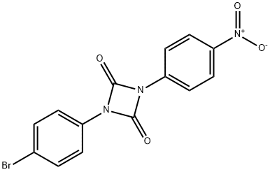 1-(p-Bromophenyl)-3-(p-nitrophenyl)-2,4-uretidinedione Struktur