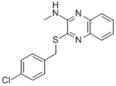 3-[(4-Chlorobenzyl)thio]-N-methyl-2-quinoxalinamine Struktur