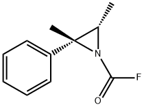 1-Aziridinecarbonylfluoride,2,3-dimethyl-2-phenyl-,cis-(9CI) Struktur