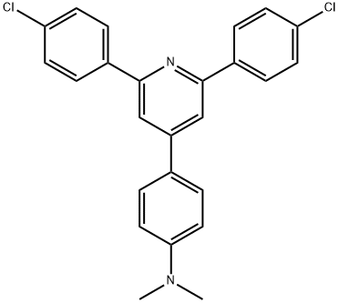 4-[2,6-bis(4-chlorophenyl)-4-pyridyl]-N,N-dimethylaniline Struktur