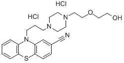 2-(2-(4-(3-(2-Cyano-10-phenothiazinyl)propyl)-1-piperazinyl)ethoxy)eth anol dihydrochloride Struktur