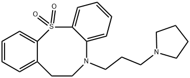 6,7-Dihydro-5-(3-pyrrolizinopropyl)-5H-dibenzo[b,g][1,4]thiazocine 12,12-dioxide Struktur