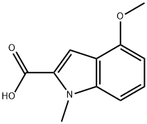 4-METHOXY-1-METHYL-1H-INDOLE-2-CARBOXYLIC ACID Struktur