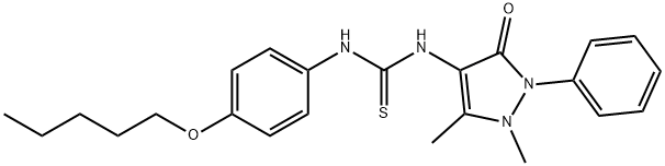 3-Antipyrinyl-1-[4-(pentyloxy)phenyl]thiourea Struktur