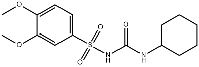 1-Cyclohexyl-3-(3,4-dimethoxyphenylsulfonyl)urea Struktur