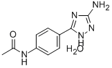 1H-1,2,4-Triazole, 5-(p-acetamidophenyl)-3-amino-, hydrate Struktur