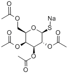 1-Thio-2,3,4,6-tetra-O-acetyl-β-D-galactose sodiumsalt Struktur