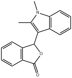 3-(1,2-Dimethyl-1H-indol-3-yl)phthalide Struktur