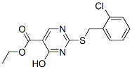 Ethyl 2-[(2-chlorobenzyl)sulfanyl]-4-hydroxy-5-pyrimidinecarboxylate Struktur