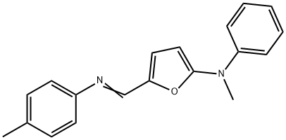 2-Furanamine,  N-methyl-5-[[(4-methylphenyl)imino]methyl]-N-phenyl- Struktur