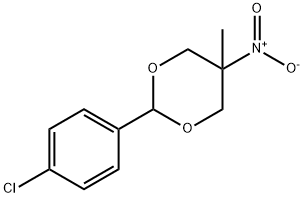 2-(p-Chlorophenyl)-5-methyl-5-nitro-1,3-dioxane Struktur