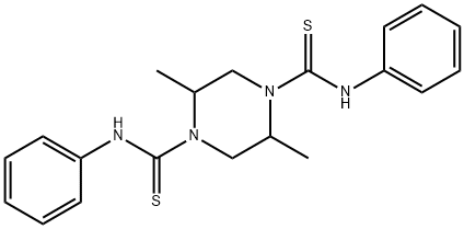 2,5-dimethyl-N~1~,N~4~-diphenyltetrahydro-1,4-pyrazinedicarbothioamide Struktur