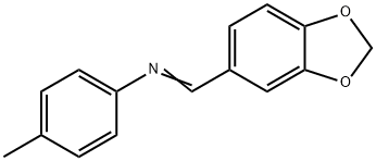 N-(Benzo[1,3]dioxol-5-ylmethylene)-p-tolyl-amine Struktur