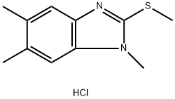 1,5,6-trimethyl-2-methylsulfanyl-benzoimidazole hydrochloride Struktur