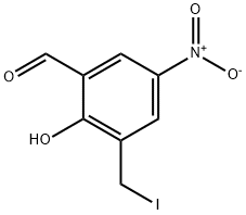 3-(Iodomethyl)-5-nitrosalicylaldehyde Struktur