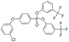 [4-(3-Chlorophenoxy)phenyl]phosphonic acid bis[3-(trifluoromethyl)phenyl] ester Struktur