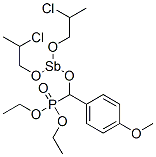 [[[Bis(2-chloropropoxy)stibino]oxy](4-methoxyphenyl)methyl]phosphonic acid diethyl ester Struktur