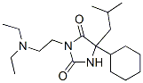 5-Cyclohexyl-3-[2-(N,N-diethylamino)ethyl]-5-isobutylhydantoin Struktur