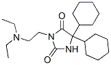 5,5-Dicyclohexyl-3-[2-(diethylamino)ethyl]hydantoin Struktur