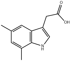 1H-Indole-3-aceticacid,5,7-dimethyl-(9CI) Struktur