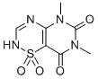 2H-Pyrimido(4,5-e)-1,2,4-thiadiazine-6,8(5H,7H)-dione, 5,7-dimethyl-,  1,1-dioxide Struktur