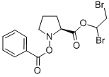 2-Pyrrolidinecarboxylic acid, 1-hydroxy-, 1,2-dibromoethyl ester, benz oate, L- Struktur