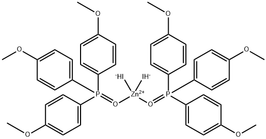 1-bis(4-methoxyphenyl)phosphoryl-4-methoxy-benzene, zinc(+2) cation, d iiodide Struktur