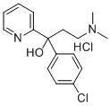 Pyridinemethanol, alpha-(p-chlorophenyl)-alpha-(dimethylaminoethyl)-,  hydrochloride Struktur