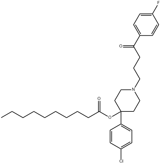 4-(4-chlorophenyl)-1-[4-(4-fluorophenyl)-4-oxobutyl]-4-piperidyl decanoate