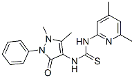 1-Antipyrinyl-3-(4,6-dimethylpyridin-2-yl)thiourea Struktur