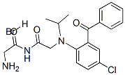 N-(2-aminoacetyl)-2-[(2-benzoyl-4-chloro-phenyl)-propan-2-yl-amino]ace tamide hydrobromide Struktur