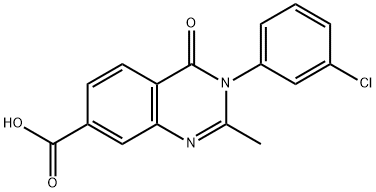 7-Quinazolinecarboxylic acid, 3,4-dihydro-3-(3-chlorophenyl)-2-methyl- 4-oxo- Struktur