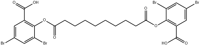 bis(3,5-dibromosalicyl)sebacate Struktur