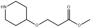 Propanoic acid, 3-(4-piperidinyloxy)-, methyl ester (9CI) Struktur