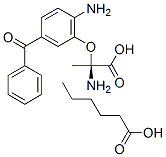 2-(3-benzoylphenoxy)propanoic acid, (2S)-2,6-diaminohexanoic acid Struktur