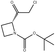 (R)-tert-Butyl 2-(2-chloroacetyl)-azetidine-1-carboxylate Struktur