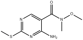 5-PyriMidinecarboxaMide, 4-aMino-N-Methoxy-N-Methyl-2-(Methylthio)- Struktur