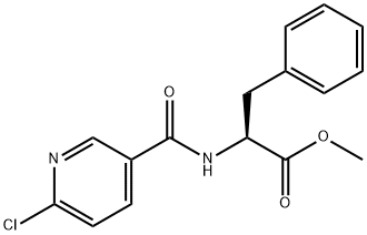 2-[(6-chloropyridine-3-carbonyl)amino]-3-
phenylpropionic acid methyl ester Struktur